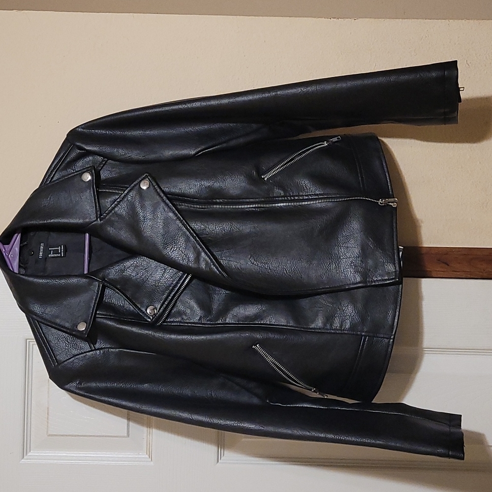 Forever 21 faux leather jacket size Medium